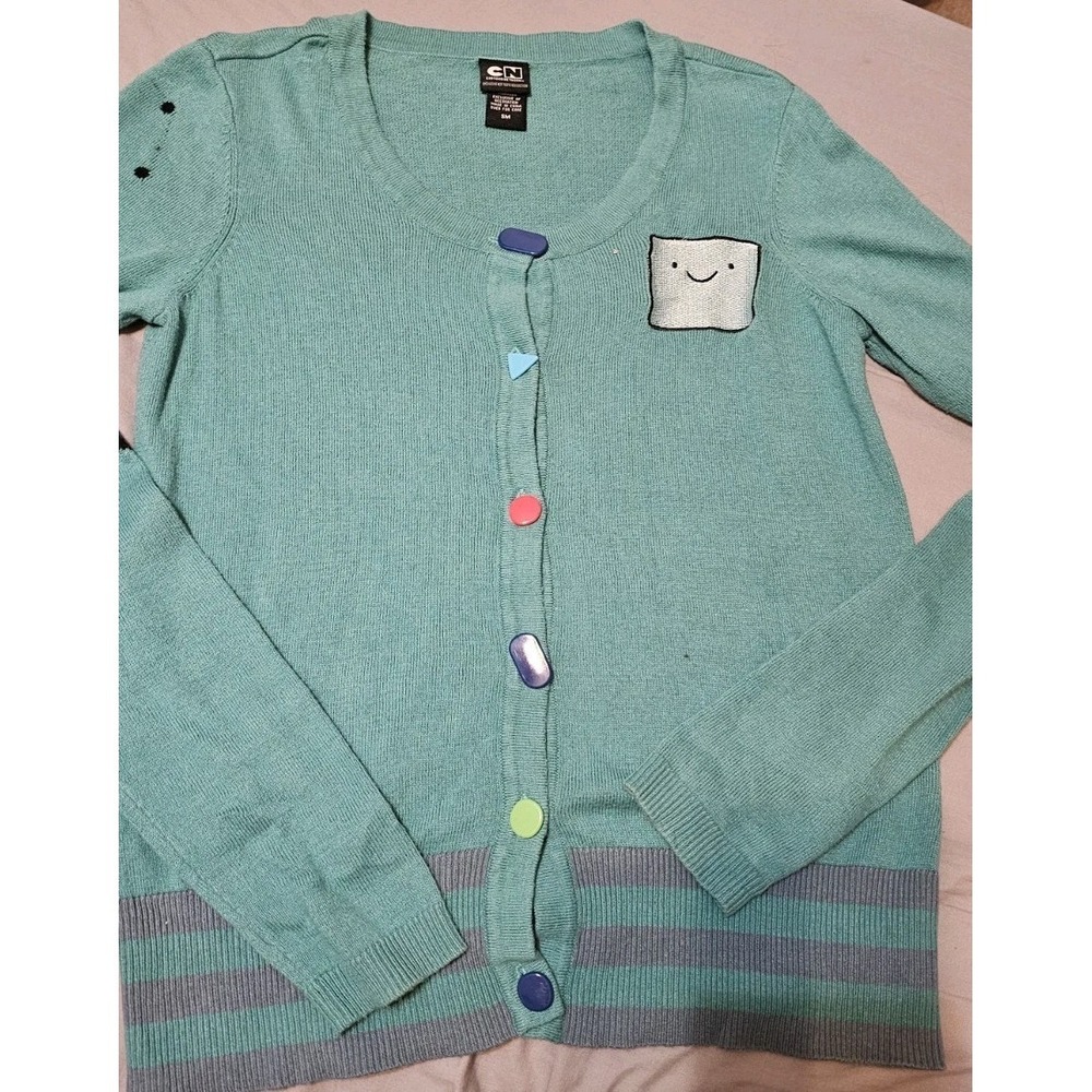 Rare Hot Topic Exclusive Adventure Time BMO Cardigan Sweater (size S)
